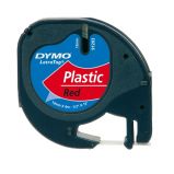 NASTRO DYMO LETRATAG 12X4 PLASTICA ROSSO 912030