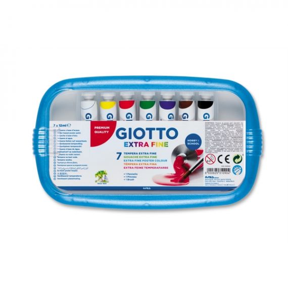 TEMPERA GIOTTO TUBO 4 ML12 COLORI 7 