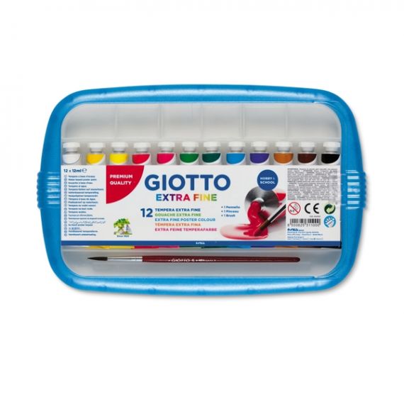 TEMPERA GIOTTO TUBO 4 ML12 COLORI 12 