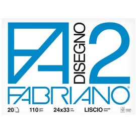 ALBUM DISEGNO FABRIANO F2 24X33 LISCIO FF20 G110