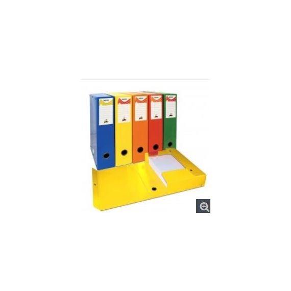 CARTELLA IN LINEA PLASTICA CON BOTTONE DORSO 4 INBOX  GIALLO