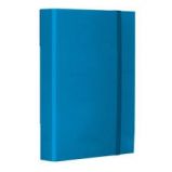 CARTELLA 3 LEMBI 25X34,5 DORSO 5CM ELASTICO PIATTO AZZURRO