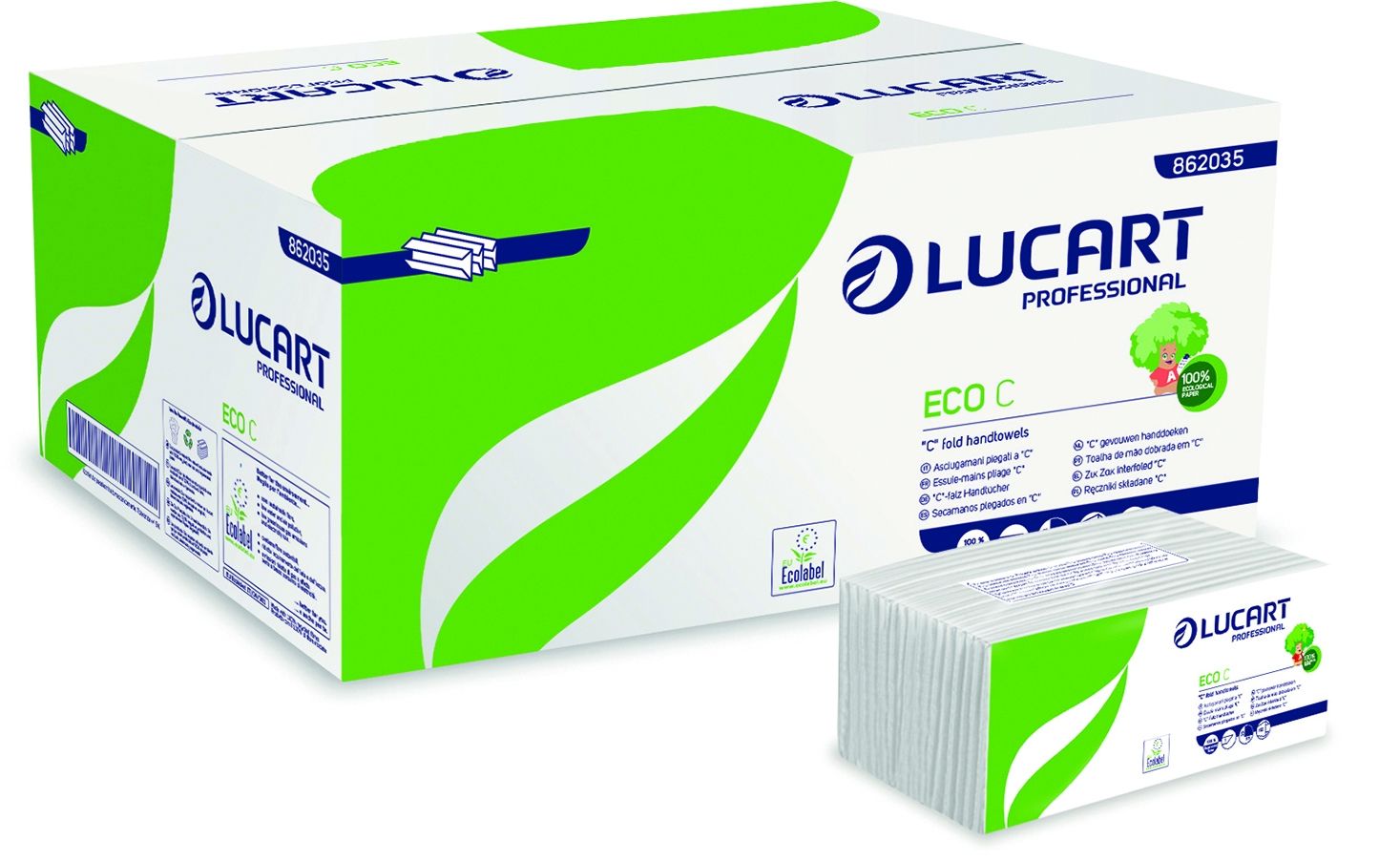 Carta Asciugamani "V" Ecogreen 3150pz