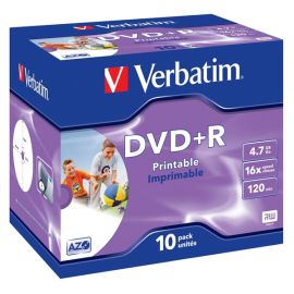 DVD+R VERBATIM 4,7GB 16X PRINTABLE CF.10 