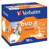 DVDR VERBATIM 4,7GB 16X PRINTABLE CF.10 