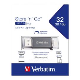 PEN DRIVE VERBATIM STORE'N GO LIGHTING 32GB USB 3.0 X APPLE