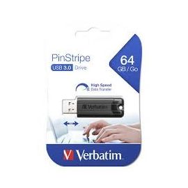 PEN DRIVE VERBATIM PINSTRIPE 64GB USB 3.0 49318