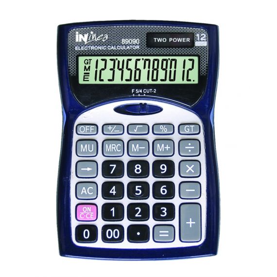 Calcolatrice da tavolo - Casio Extra Big LC - solare e batteria - display  12 cifre - blu
