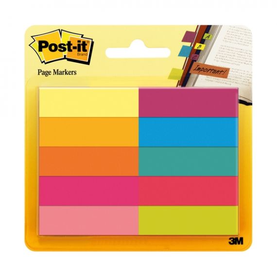 SEGNAPAGINA IN CARTA  MM.12,7X44 10 colori POSTIT®