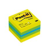 CUBO 3M POSTIT MINI MM.51X51 400 FOGLIETTI GIALLOTURCHESEVERDE