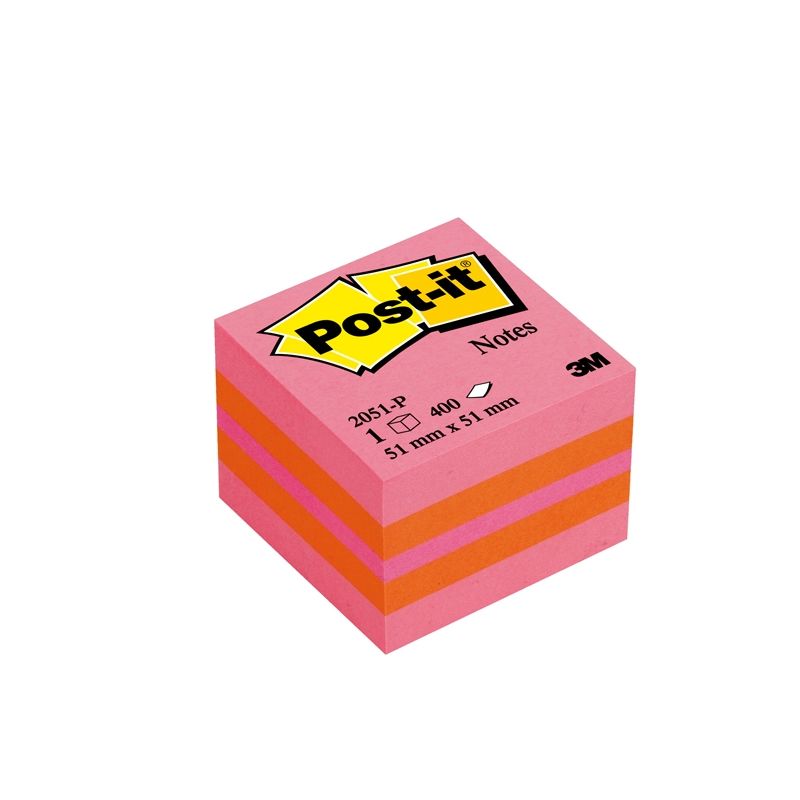 POST IT NOTES MINI CUBI POST-IT® Colore Rosa melone,arancio neon,rosa neon