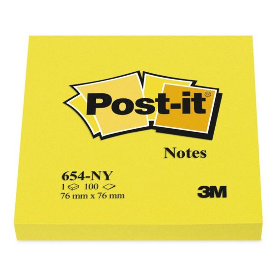 POST IT NOTES POST-IT® COLORATI NEON Colore Giallo Formato mm 76x76