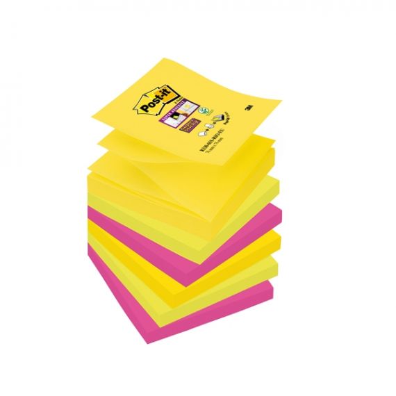 BLOCCO 3M POSTIT MM.76X76 SUPER STICKY COLORI RIO DE JANEIRO ZNOTE